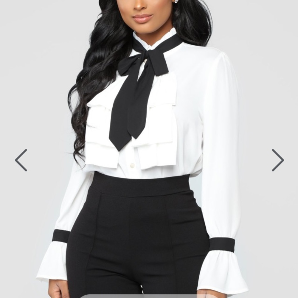 FN Tie Neck Blouse